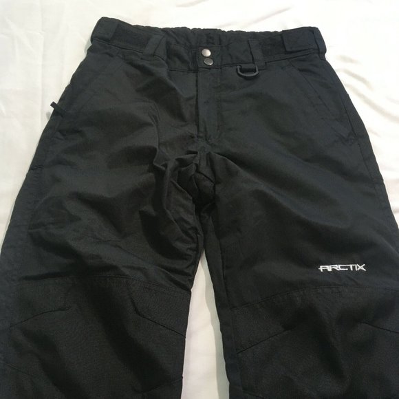 #63 ARCTIX A6 Waterproof Insulated Ski Snow Pants Youth Medium Black Snowboard - Picture 1 of 5